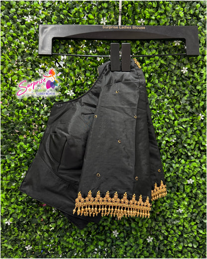 Designer handwork Ari work blouse Black color