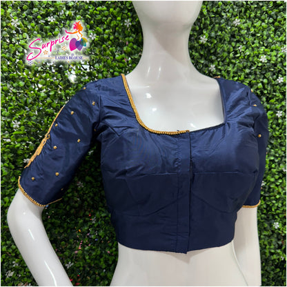 Designer handwork Ari work blouse Navy blue color
