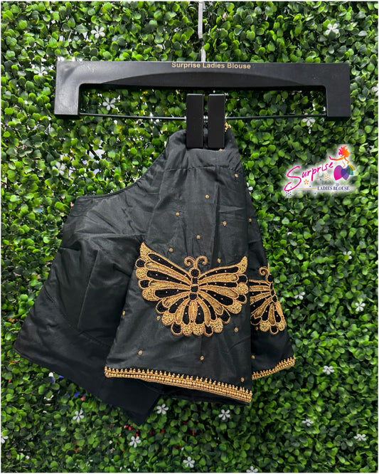 Designer handwork Ari work blouse Black color