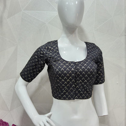 Golden zari butti work blouse