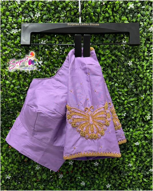 Designer handwork Ari work blouse Lavender color