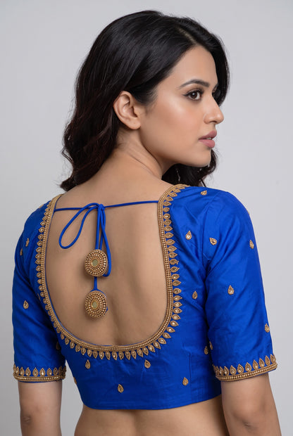 Bridal Handwork blouse (Blue)