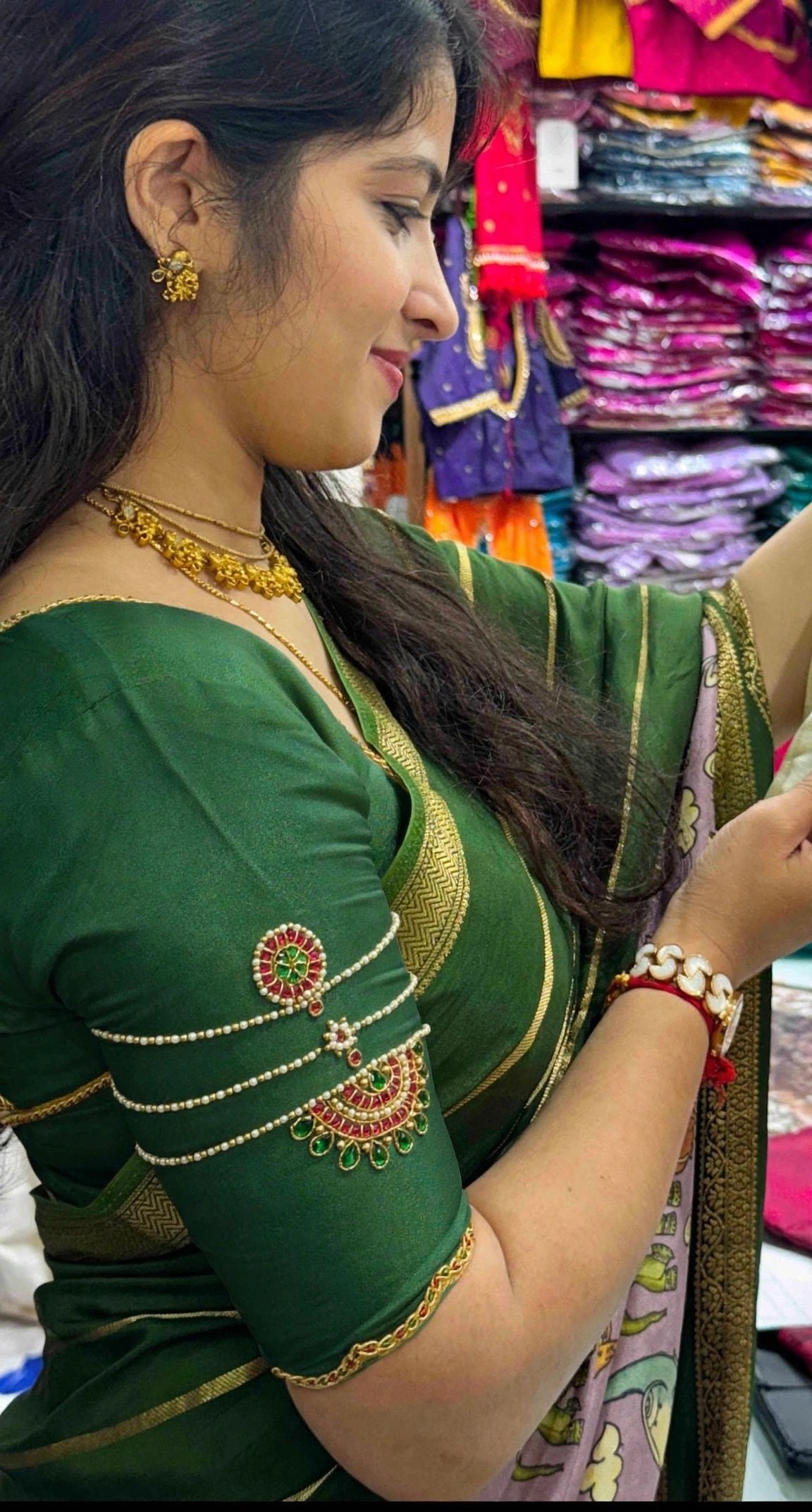Designer jewellery pattern Handwork Blouse