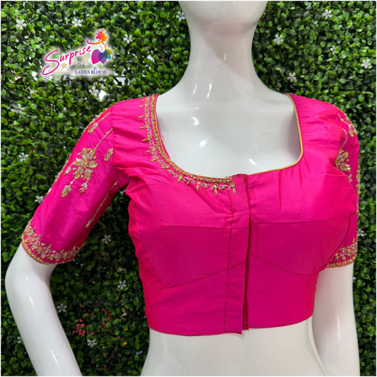 Designer Handwork Blouse Pink
