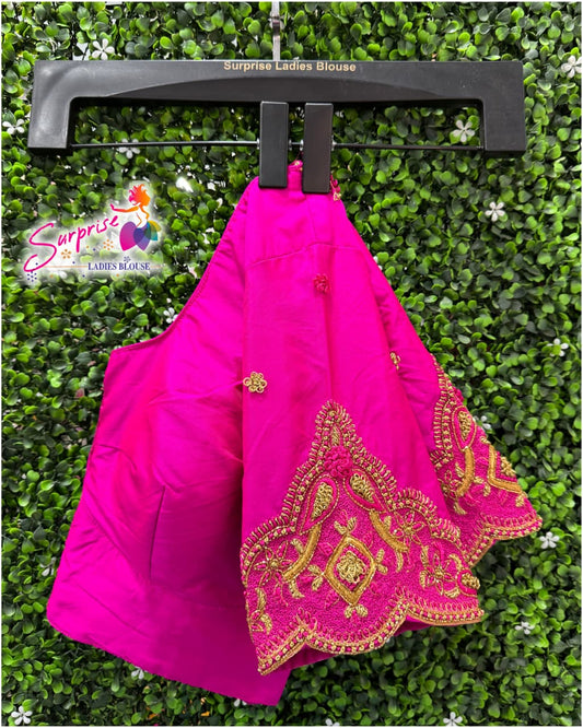 Designer Handwork Blouse Pink