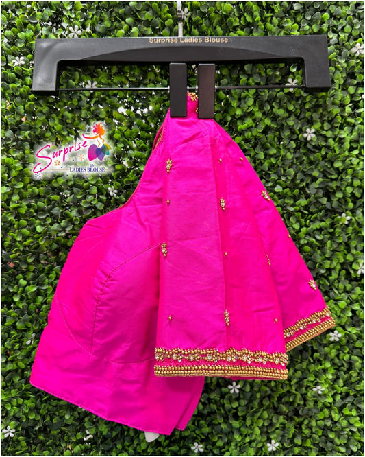Designer Handwork Blouse Pink