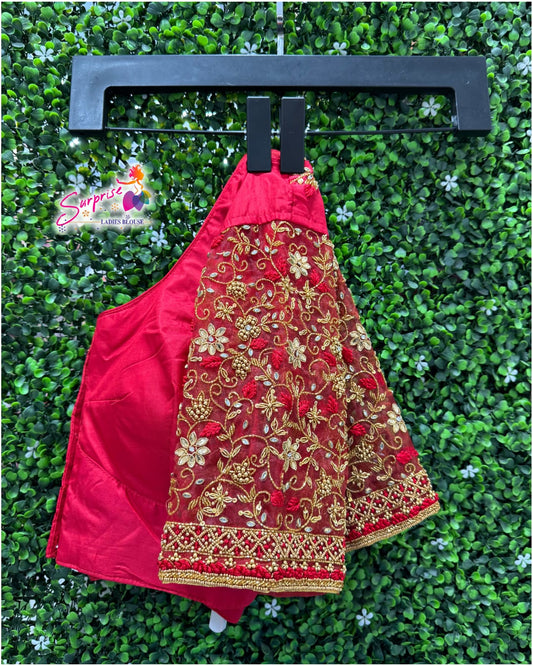 Designer Handwork Blouse Red