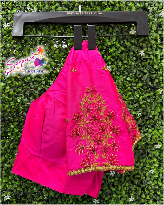 Designer Handwork Blouse Pink