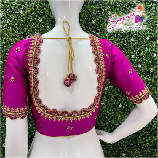 Designer Handwork Blouse Pink