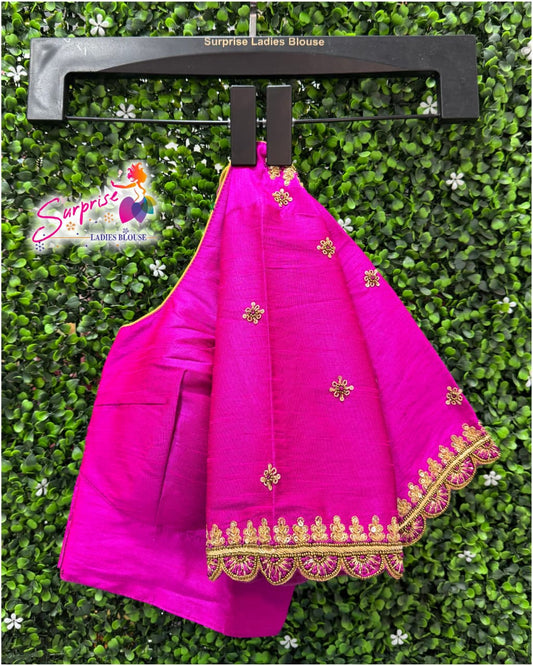 Designer Handwork Blouse Pink