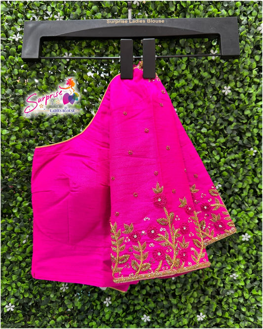 Designer Handwork Blouse Pink