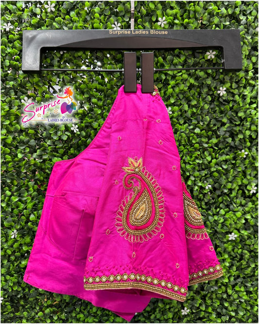 Designer Handwork Blouse Pink