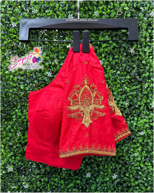 Designer Handwork Blouse Red