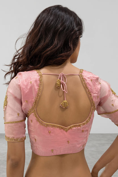 Light Pink handwork Designer blouse