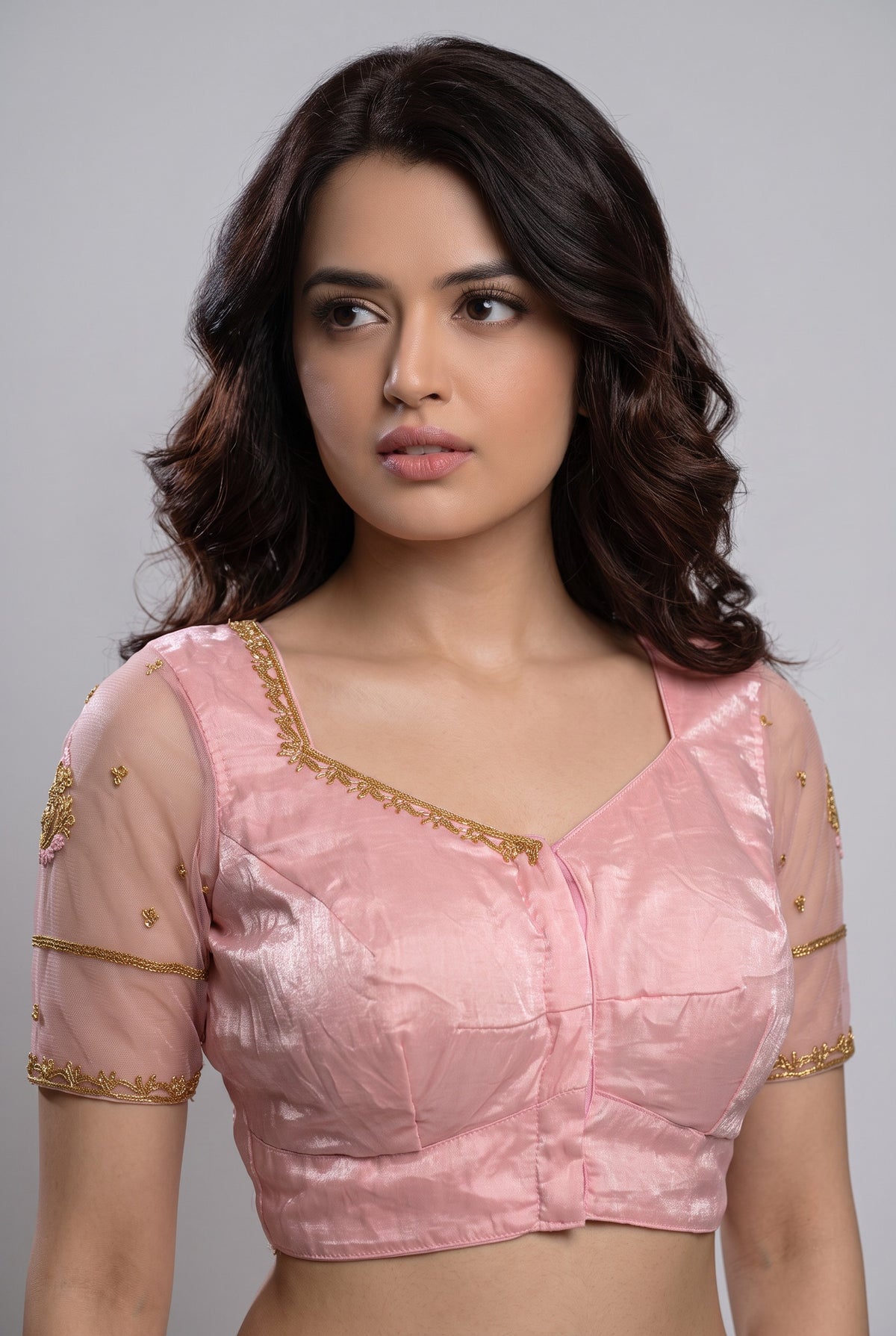 Light Pink handwork Designer blouse