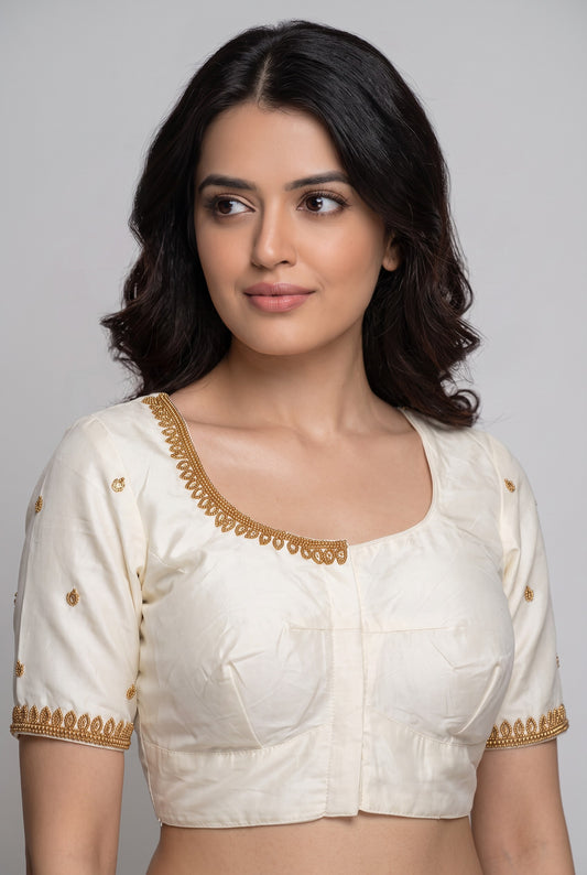 Bridal Handwork blouse (White)