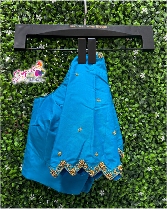 Handwork designer Ari work blouse  blue color