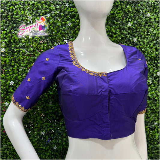 Handwork designer Ari work blouse  Blue color