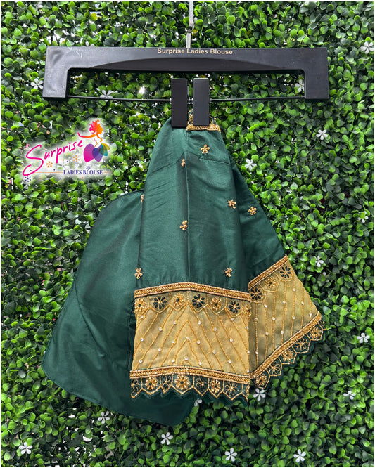 Designer Handwork Blouse Green