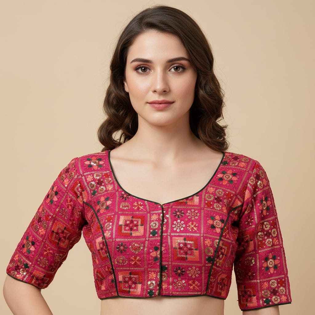 Multi embroidery blouse