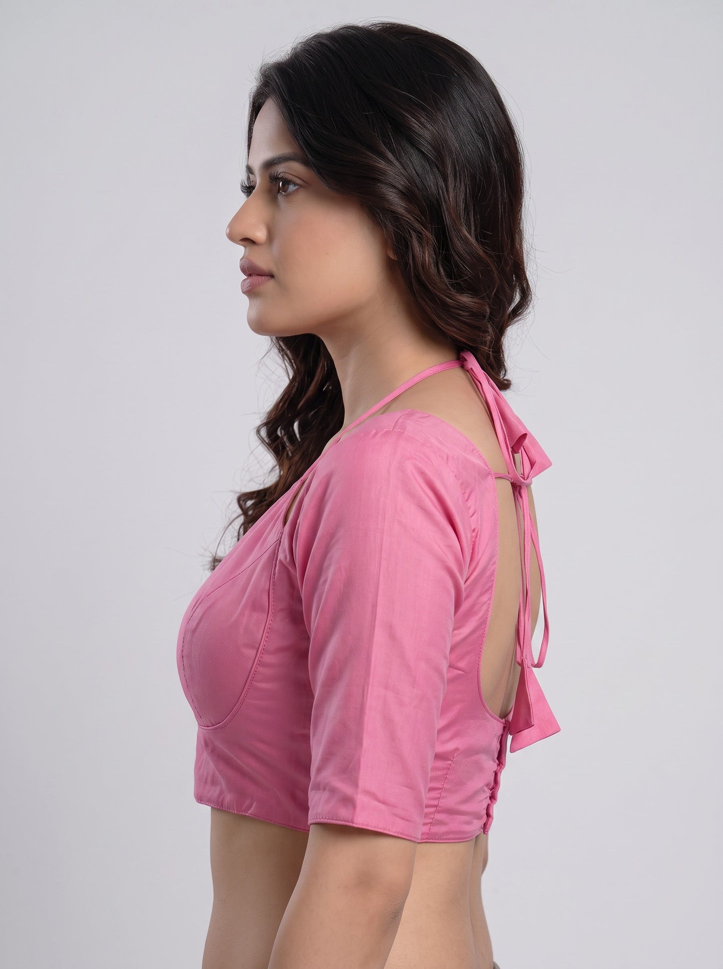 READY MADE MADUBALA BLOUSE (BABY PINK)
