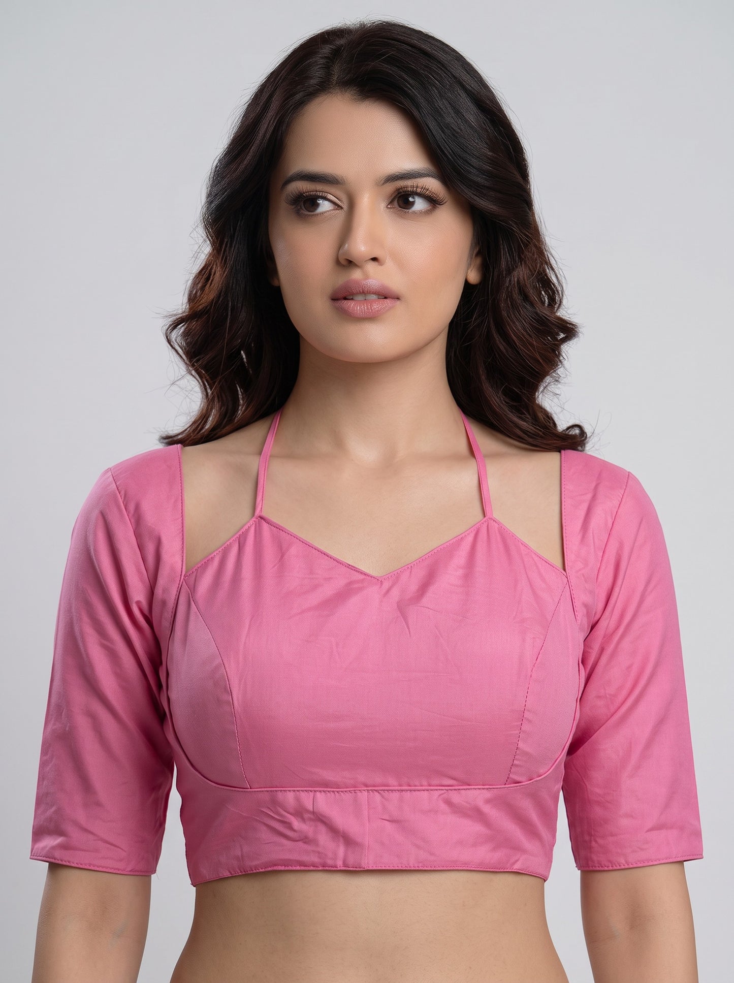 READY MADE MADUBALA BLOUSE (BABY PINK)