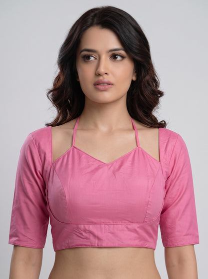 READY MADE MADUBALA BLOUSE (BABY PINK)