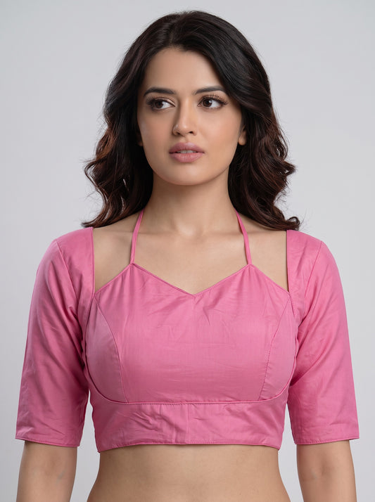 READY MADE MADUBALA BLOUSE (BABY PINK)