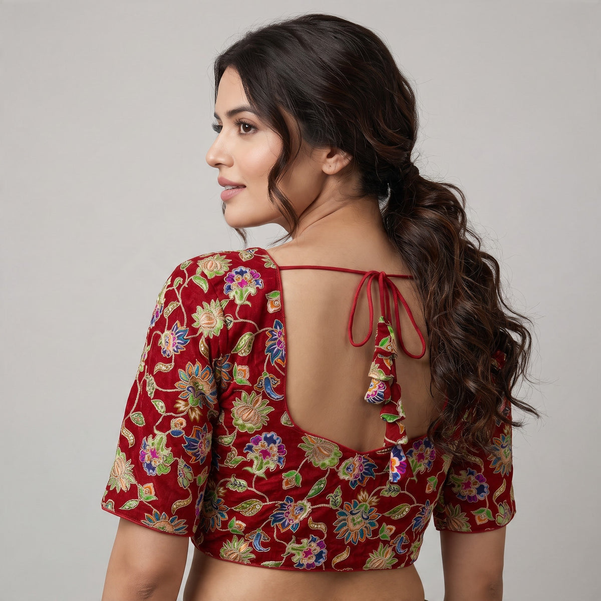 Position print blouse