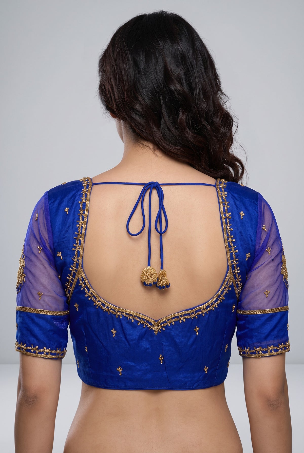 Blue handwork Designer blouse