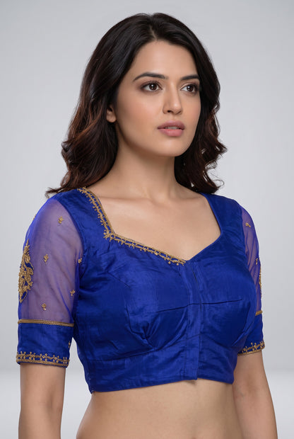Blue handwork Designer blouse