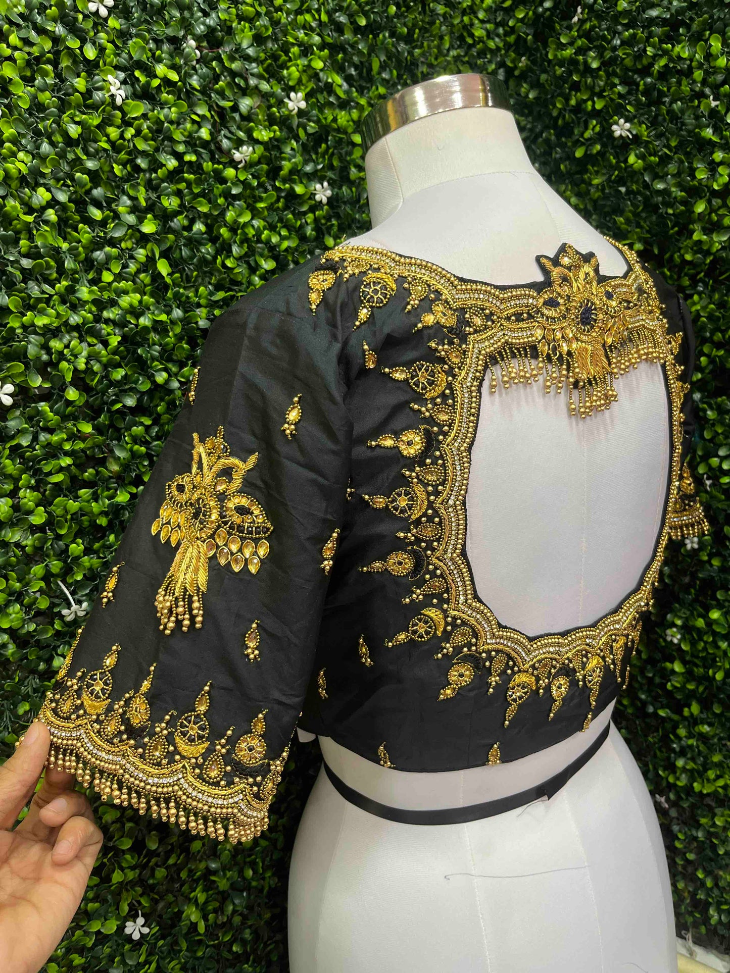 Designer Handwork Blouse Black