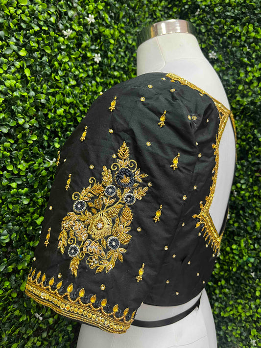 Designer Handwork Blouse Black