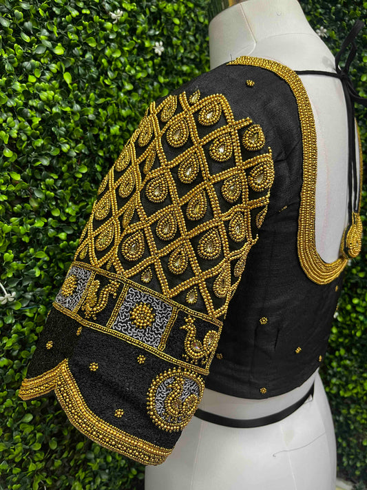 Designer Handwork Blouse Black