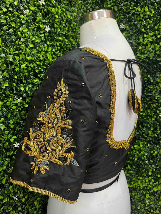Designer Handwork Blouse Black