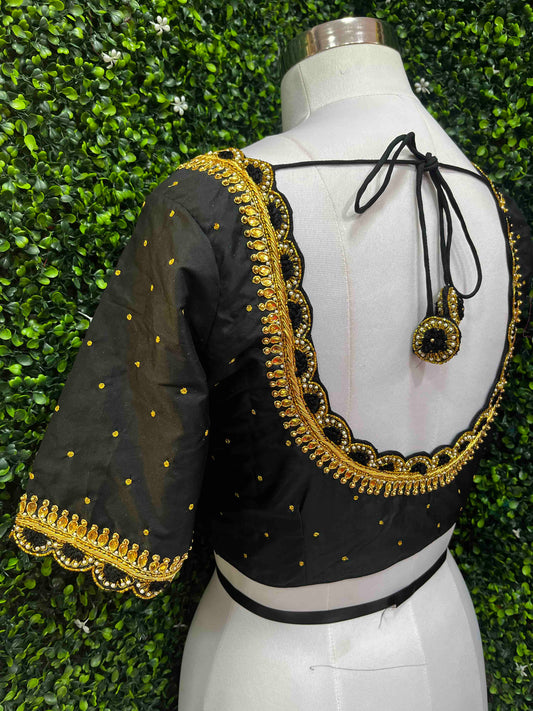 Designer Handwork Blouse Black
