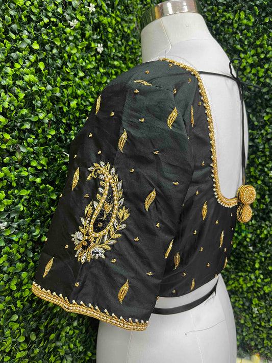 Designer Handwork Blouse Black