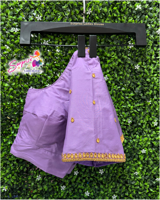 Designer handwork Ari work blouse Lavender color