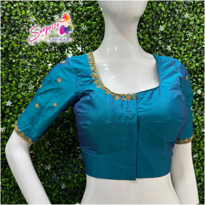 Handwork designer Ari work blouse  Blue color
