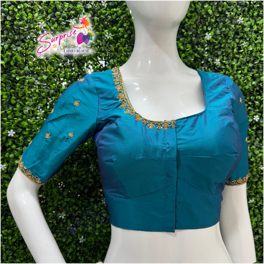 Handwork designer Ari work blouse  Blue color