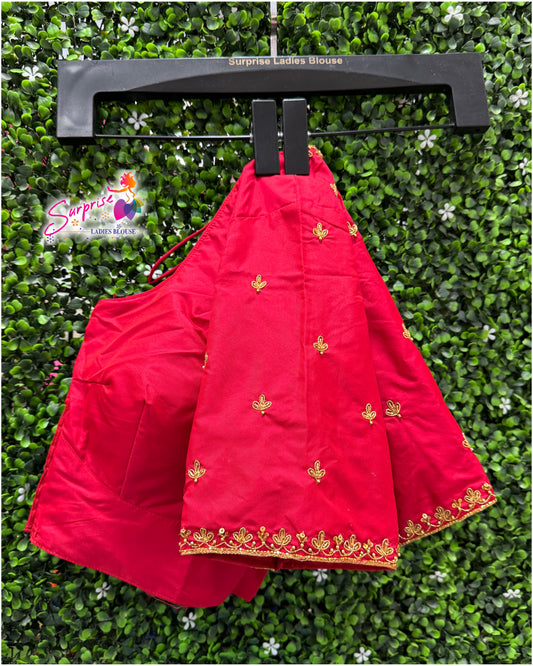 Handwork designer Ari work blouse  Red color