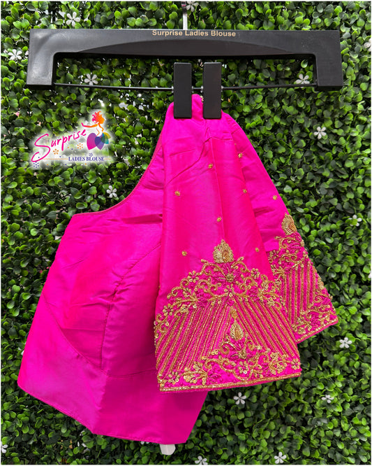 Handwork designer Ari work Readymade Blouse  Pink color