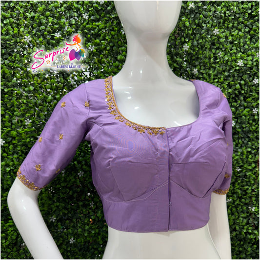 Handwork designer Ari work blouse  lavender color