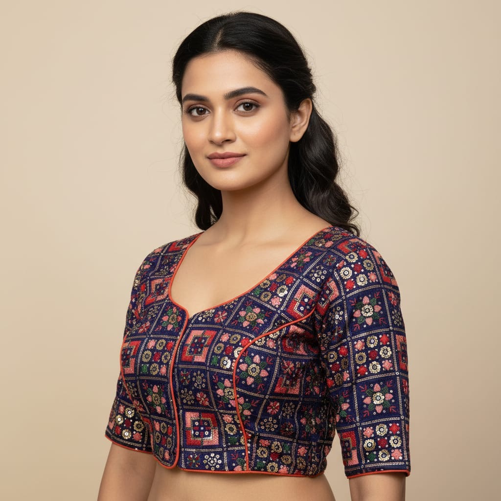 Multi embroidery blouse