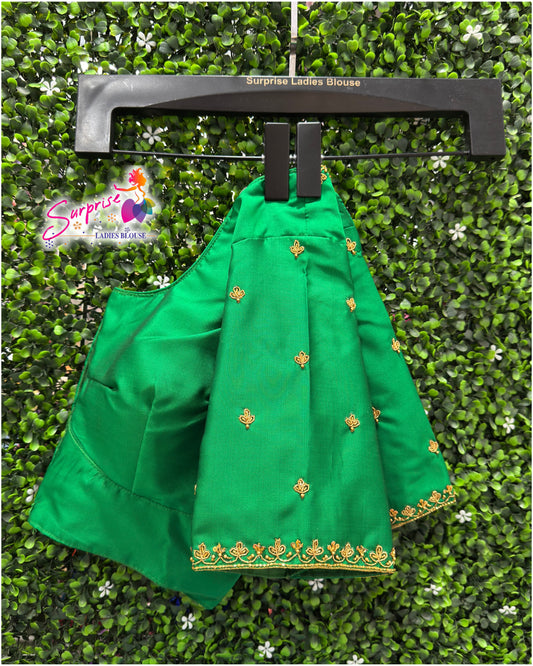 Handwork designer Ari work blouse  green color