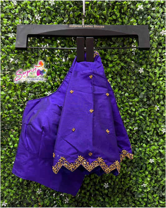 Handwork designer Ari work blouse  blue color