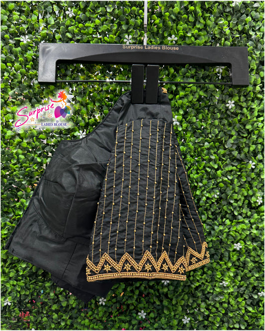 Designer handwork Ari work blouse Black color
