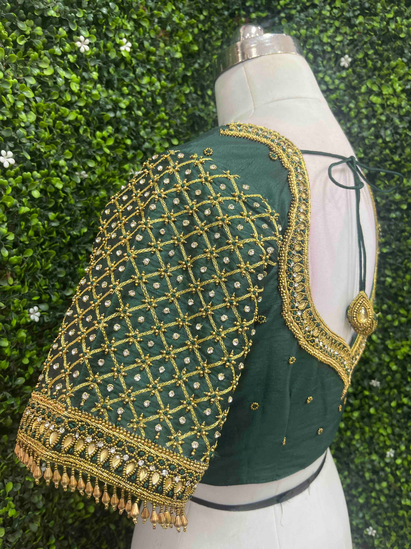 Designer Handwork Blouse Green