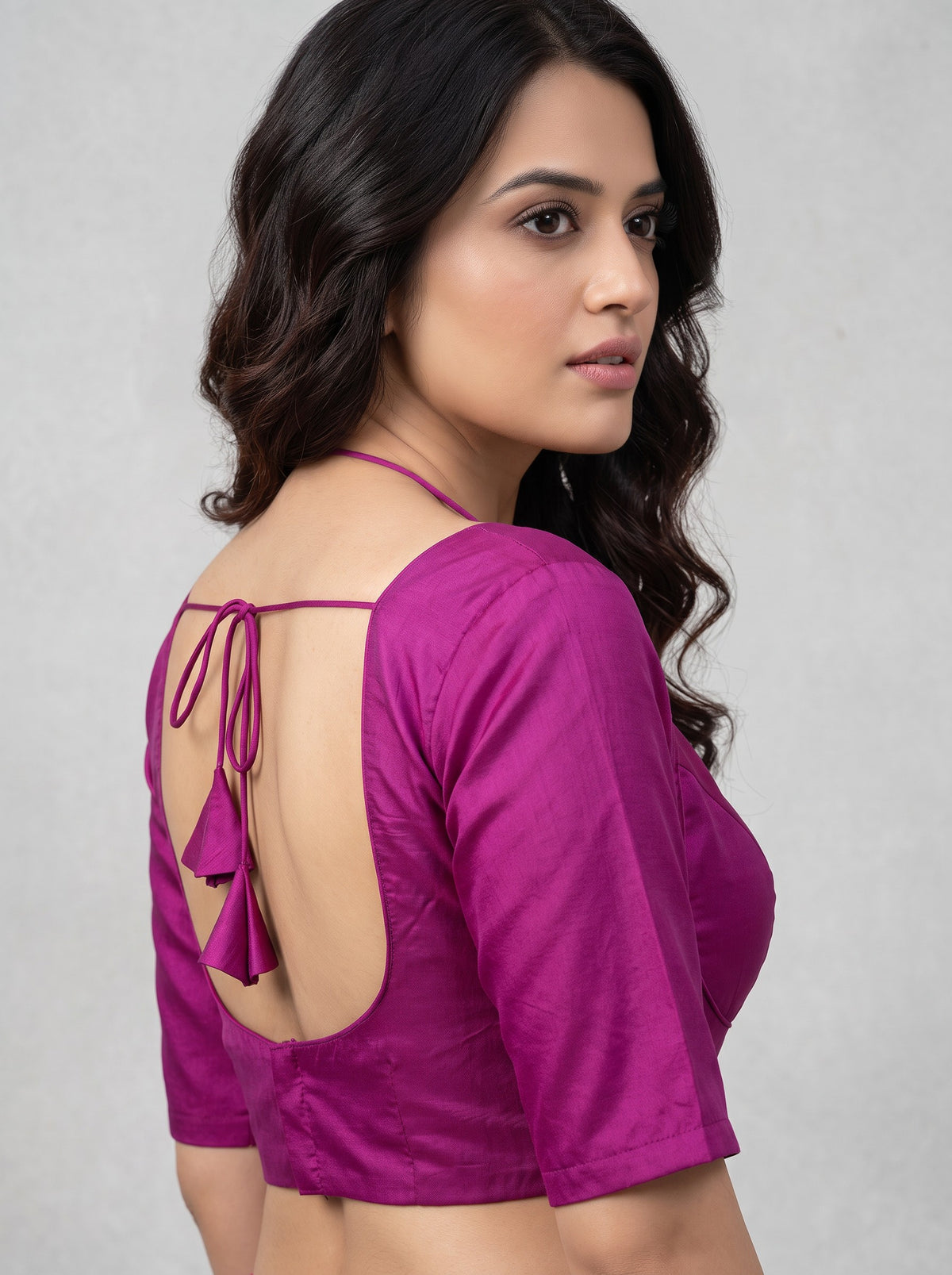 READY MADE MADUBALA BLOUSE (MAJENTA)