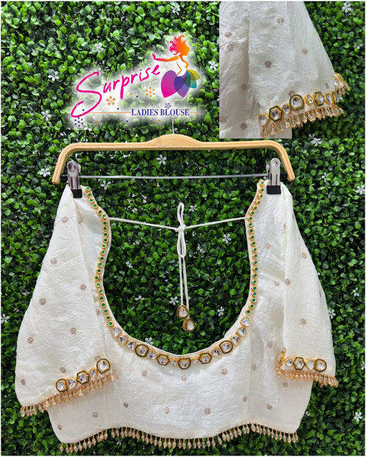 Latest Jewellery Handwork Blouse